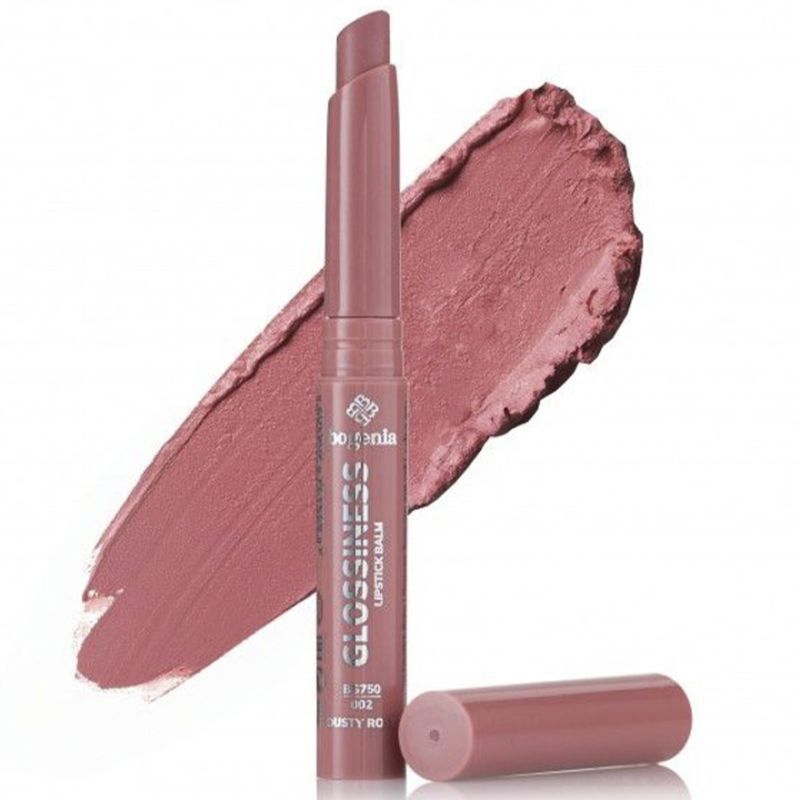 BOGENIA Помада-бальзам для губ Glossiness Lipstick Balm №002 Dusty Rose, 2,5 г