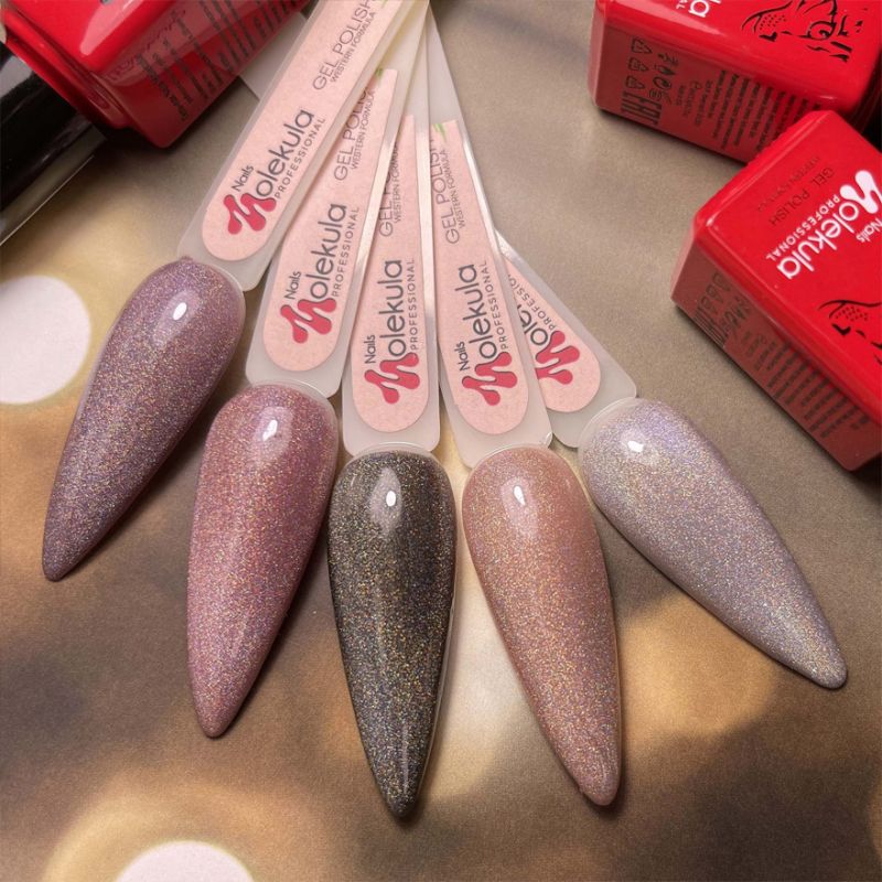 Molekula HOLOGRAPHIC Cat's eye HC02 gel varnish (beige holographic), 6 ml