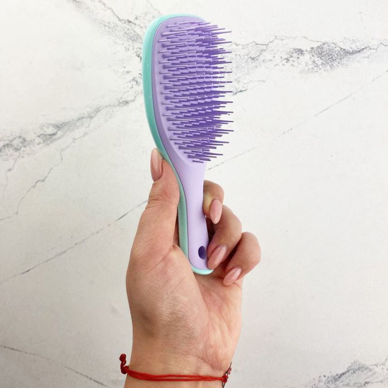 Tangle Teezer Hair Brush The Wet Detangler Mini Wisteria Leaf