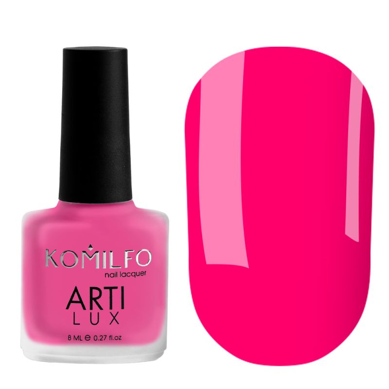 Nail polish Komilfo ArtiLux 030 (pink fuchsia, neon), 8 ml