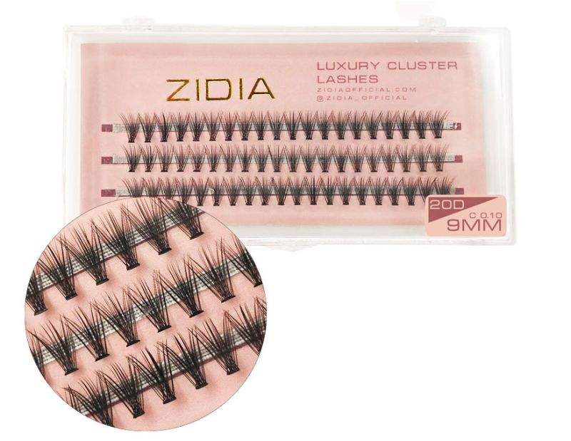 ZIDIA Cluster lashes Ресницы-пучки 20D C 0,10 (3 ленты, размер 9 мм)
