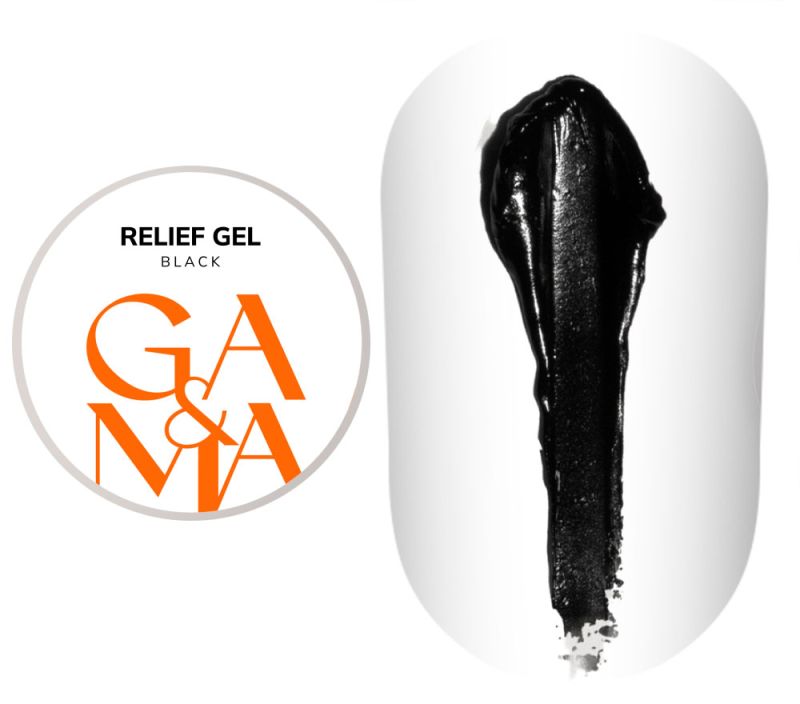GA&MA Гель-рельеф Relief Gel Black, 5 г