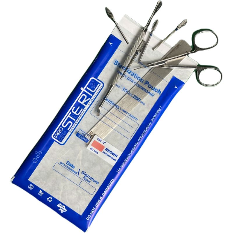 ProSteril Kraft bags for air sterilization, transparent 100x200 mm, 100 pcs/pack