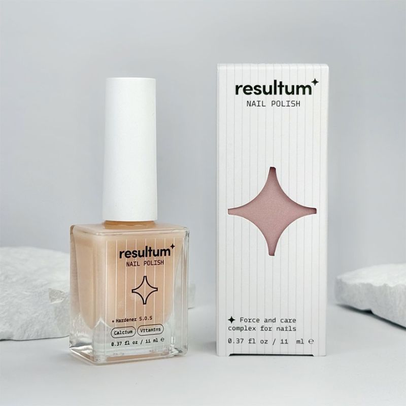 Resultum Бежевий зміцнювач Resultum Nail Polish Hardener S.O.S + Calcium & Vitamins, 11 мл