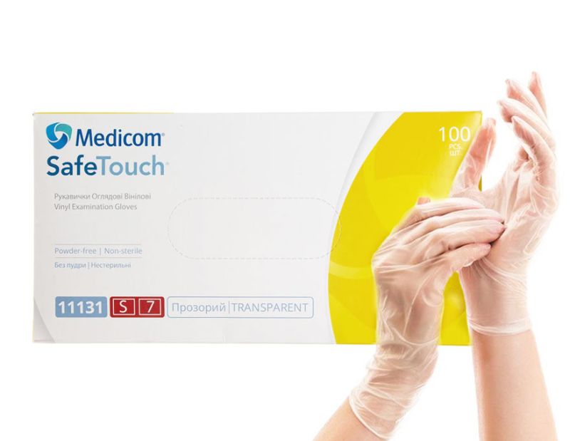 Medicom Рукавички вінілові (S) 11131, 100 шт (50 пар)