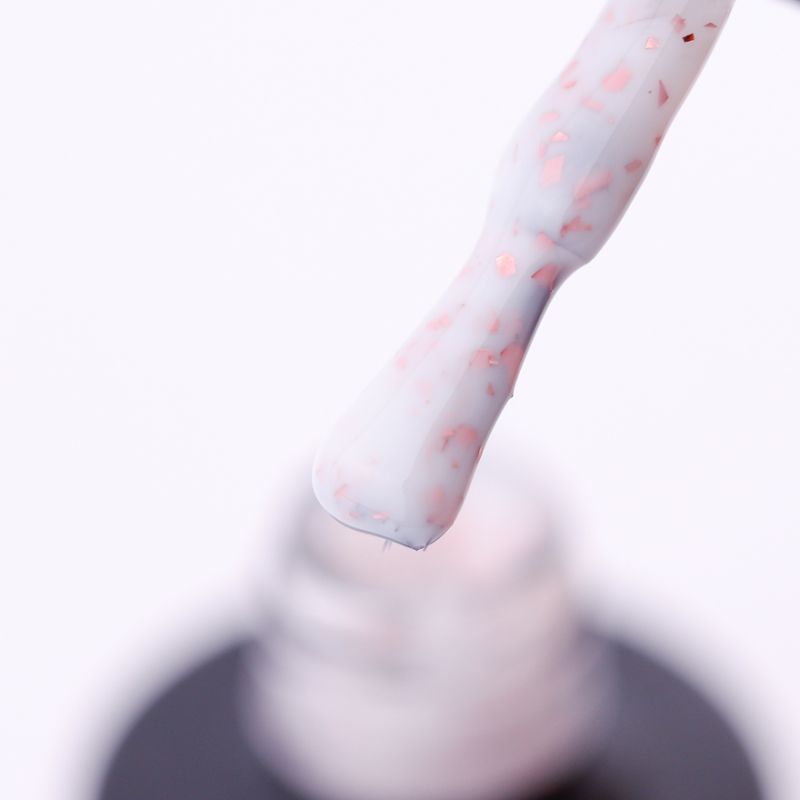 SAGA professional LEAF BASE 14 (milky with soft pink gold leaf), 15 ml