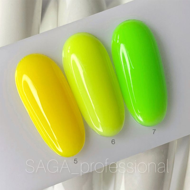 SAGA professional tropical BASE з пензликом 5 (жовтий, неоновий), 9 мл
