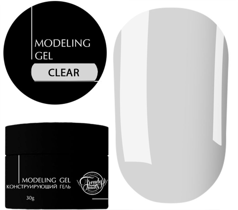 Trendy Nails Modeling Gel Clear (прозрачный), 30 мл