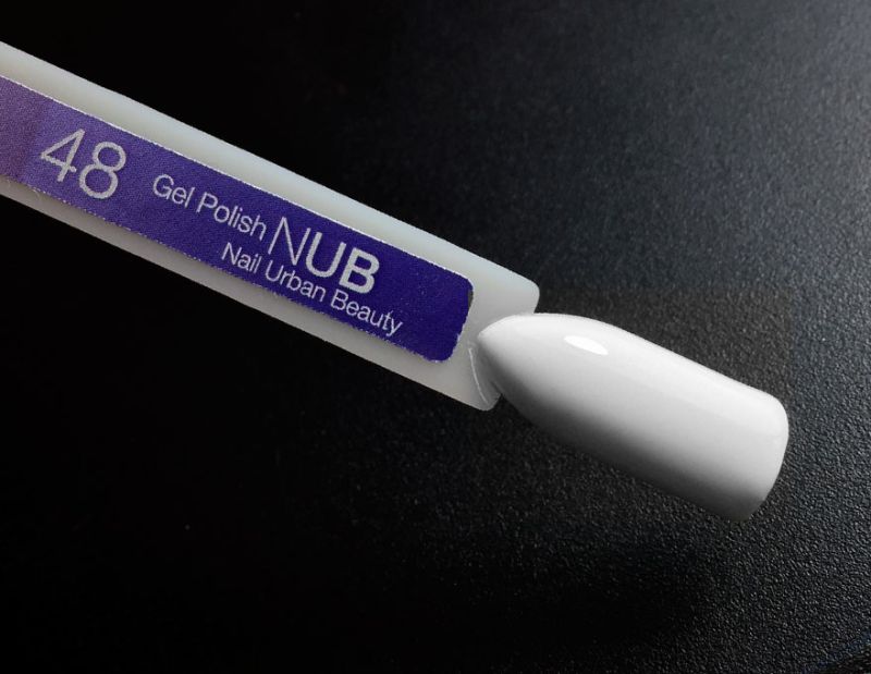 Гель-лак NUB 048 Whithe Collar (белый, эмаль), 8 мл