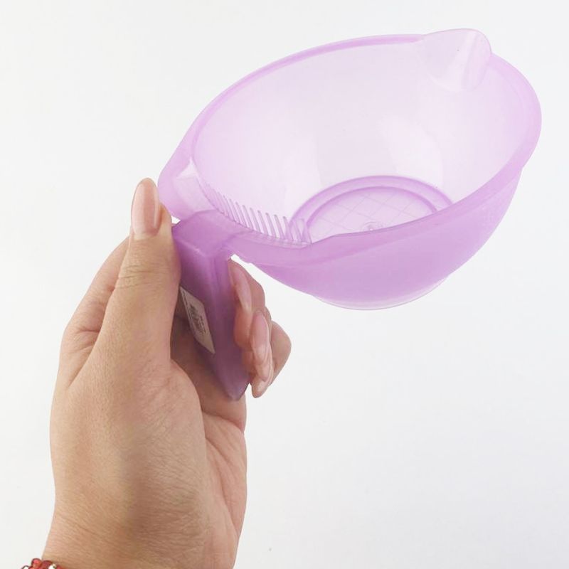 Painting bowl with scallop, lilac