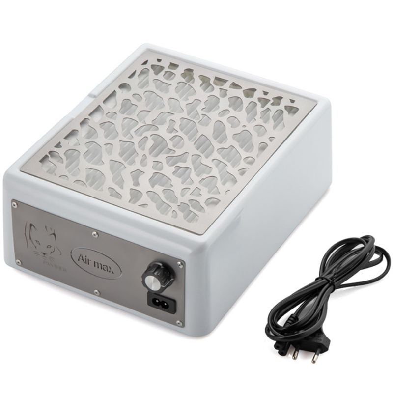 AIR MAX Manicure extractor hood Panther '24, 220V, white with steel panel (24 months warranty)