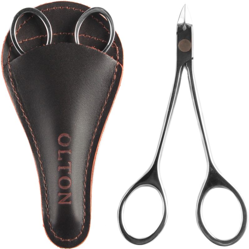 OLTON professional leather nippers "Podo" without a heel