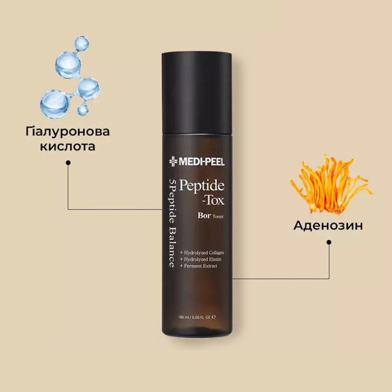 MEDI-PEEL Peptide-Tox Bor Toner Антивозрастной пептидный тонер для лица, 180 мл