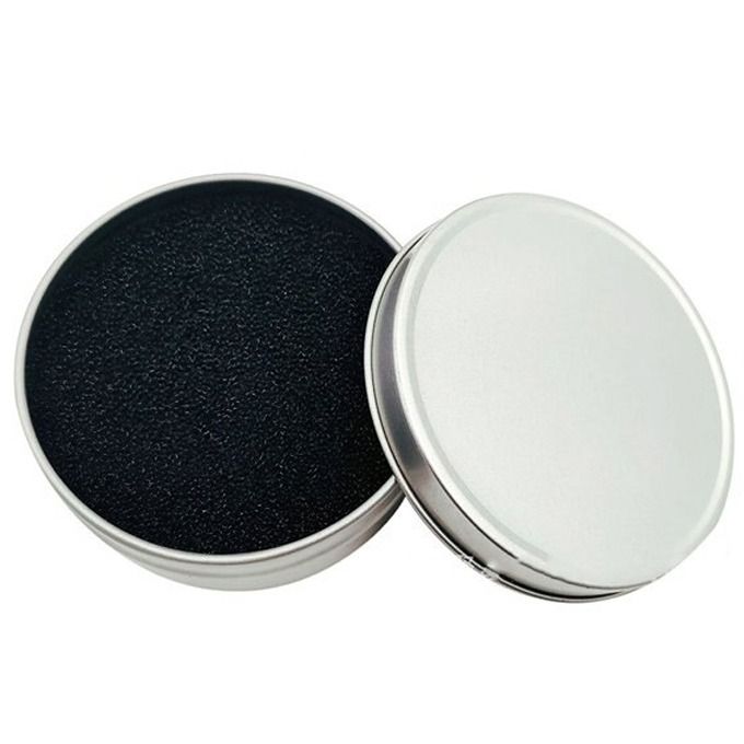 Metal box with a sponge for cleaning brushes