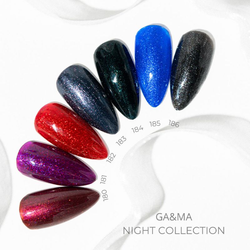 GA&MA Gel polish Night collection 182 Royal Red dragon, 10 ml