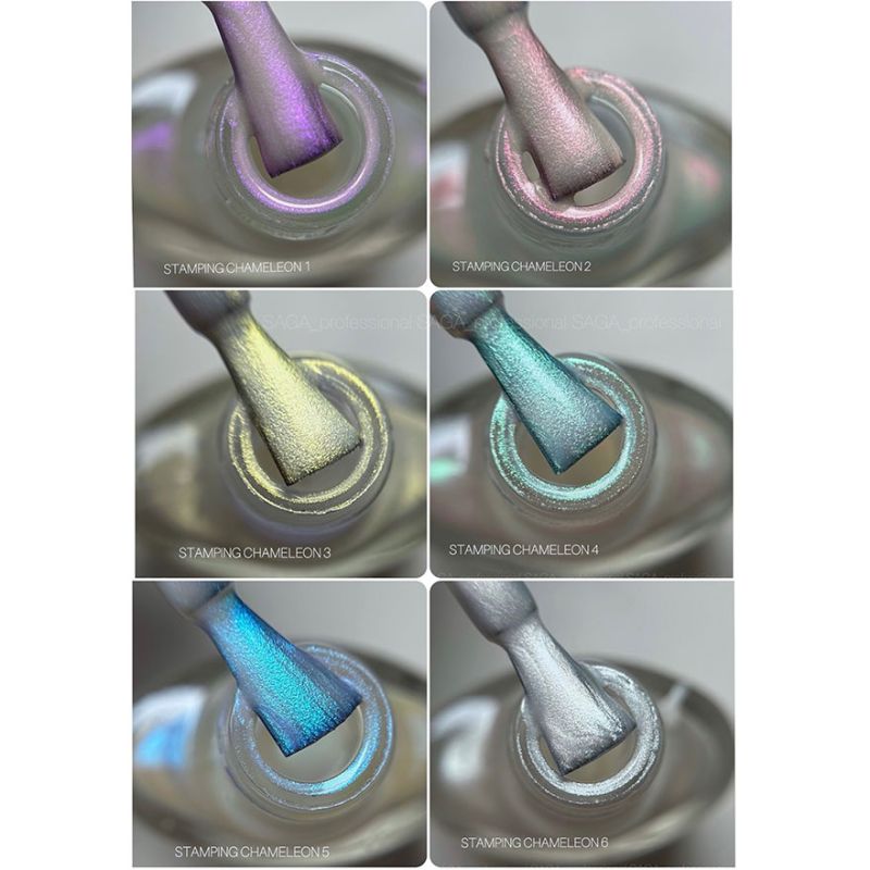 SAGA professional lacquer paint for stamping CHAMELEON 05, 8 ml