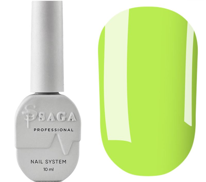 SAGA professional Gel Polish Marmalade 1 (green-yellow with flakes), 9 ml