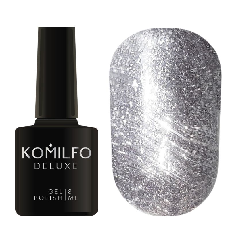 Komilfo Liquid Glam Gel LGG002 (Silver Gray), 8 ml.
