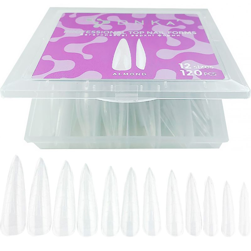 DNKa Верхні форми для моделювання Top Nail Forms Almond, 120 шт