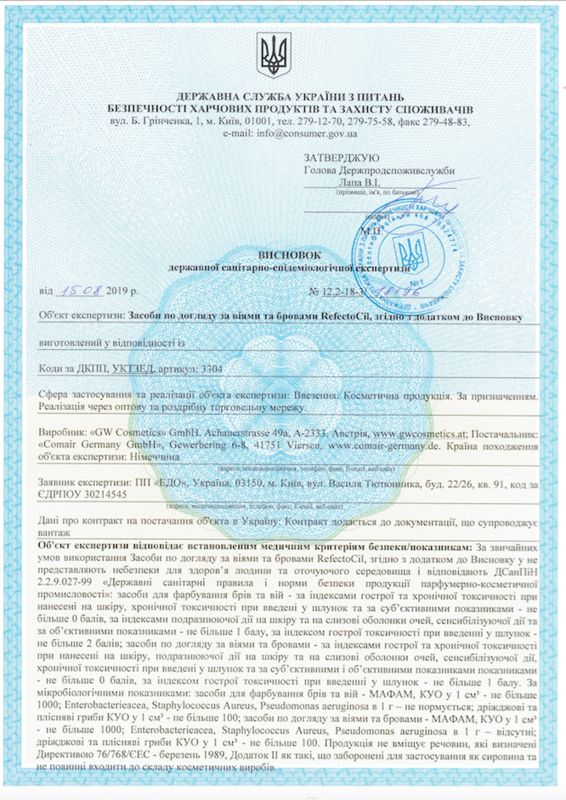 RefectoCil hygiene report