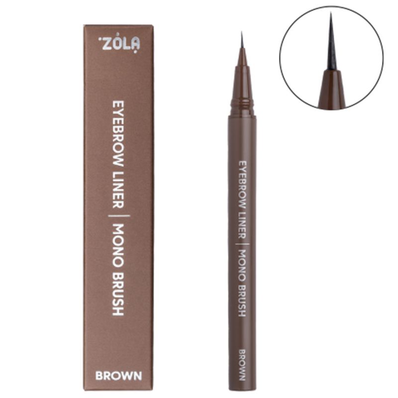 ZOLA Лайнер для брів з моно-пензлем Brown