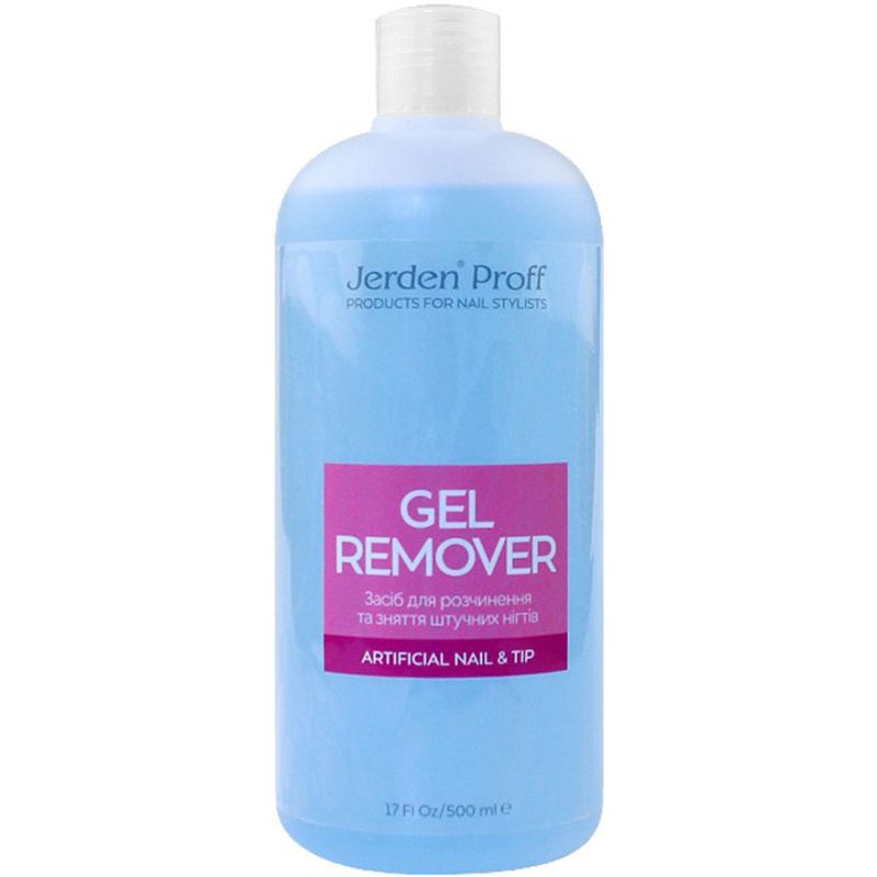 Jerden Proff Artificial Nail & Tip Remover - Means for removing acrylics and tips, 500 ml
