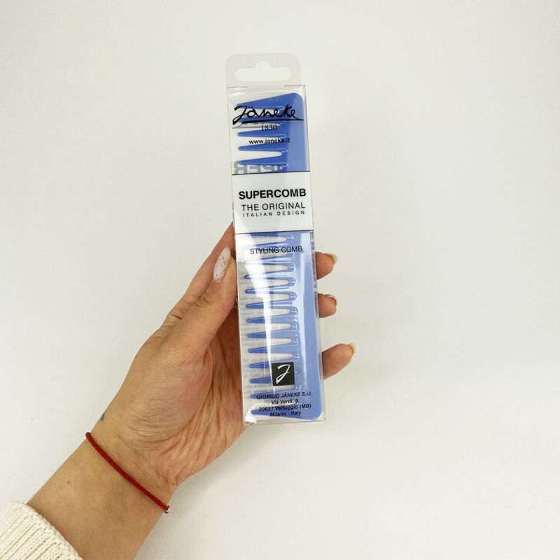 Janeke Supercomb Cornflower Hair Comb