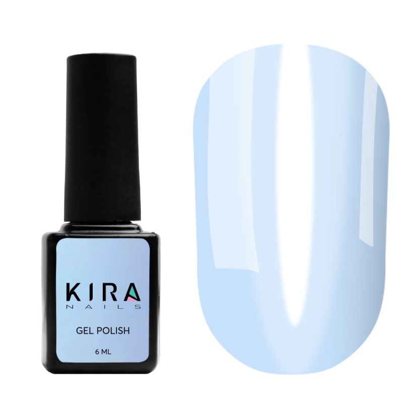 Kira Nails Vitrage gel varnish No. V22 (light blue, stained glass), 6 ml