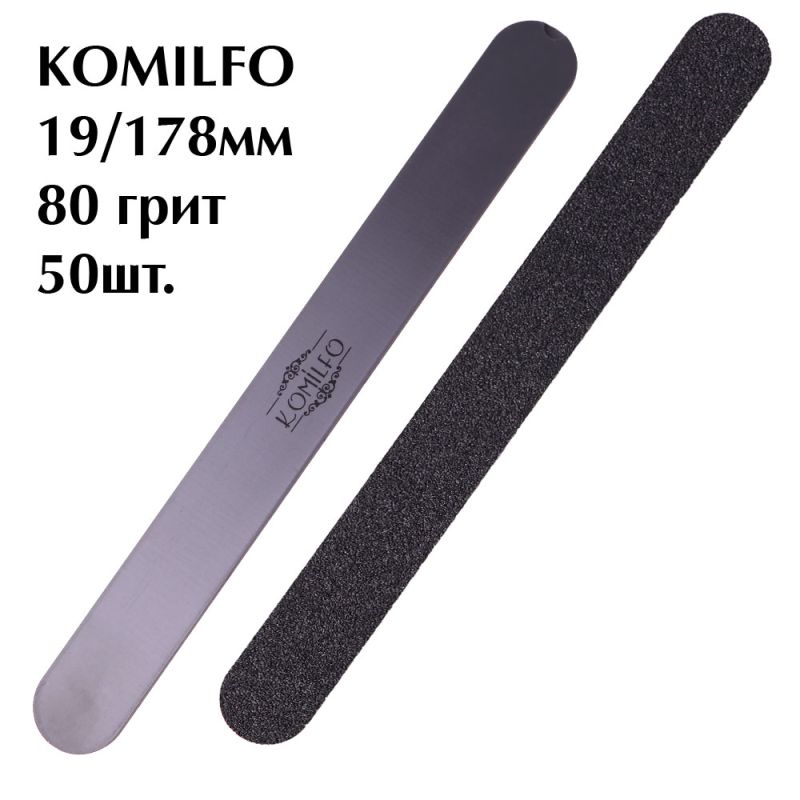 Komilfo replacement abrasive for files 17.8 cm / 80 grit, 50 pcs.