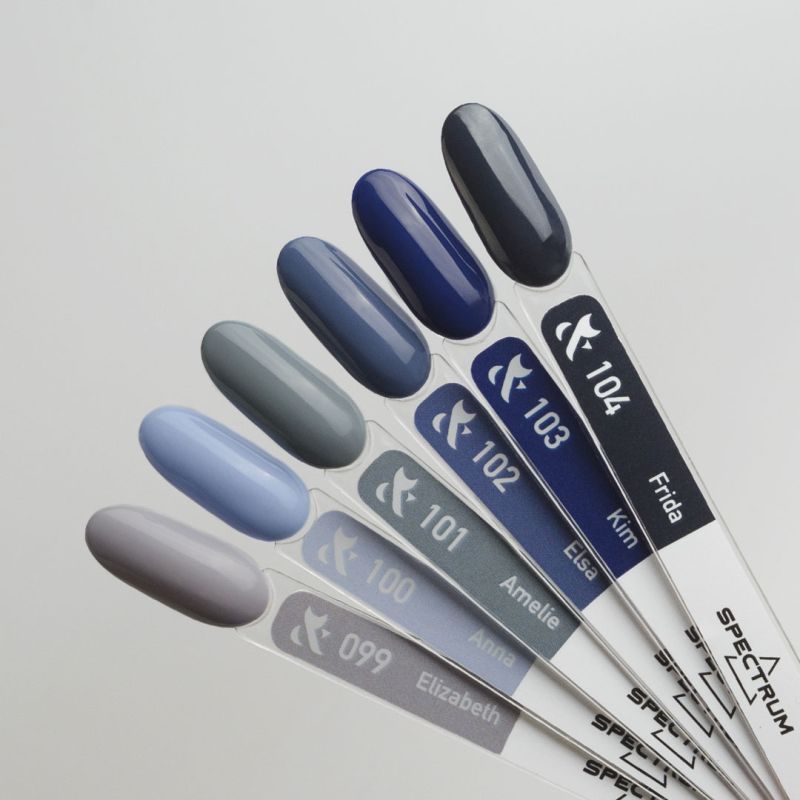 FOX Spectrum gel varnish No. 104 (dark cold blue, enamel), 7 ml