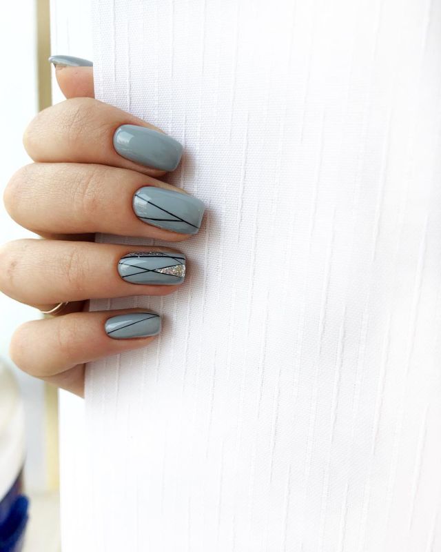 Kira Nails gel varnish No. 134 (violet-gray, enamel), 6 ml