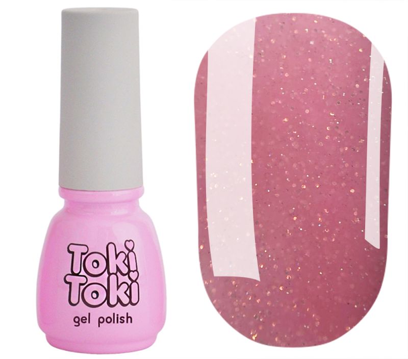Toki Toki Gel nail polish Fairytale FT05 (dark pink with glitter), 5 ml