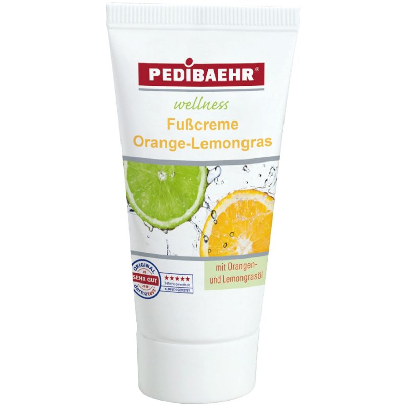 BAEHR Fusscreme Orange-Lemongrass Foot Cream with Orange and Lime Oil, 30 ml