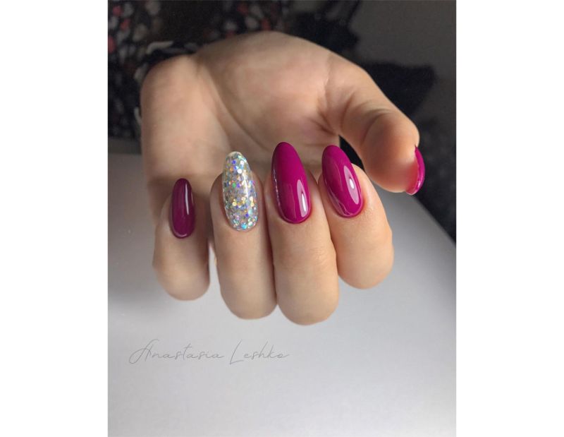 FOX gel polish No. 402 (rich purple fuchsia, enamel), 7 ml