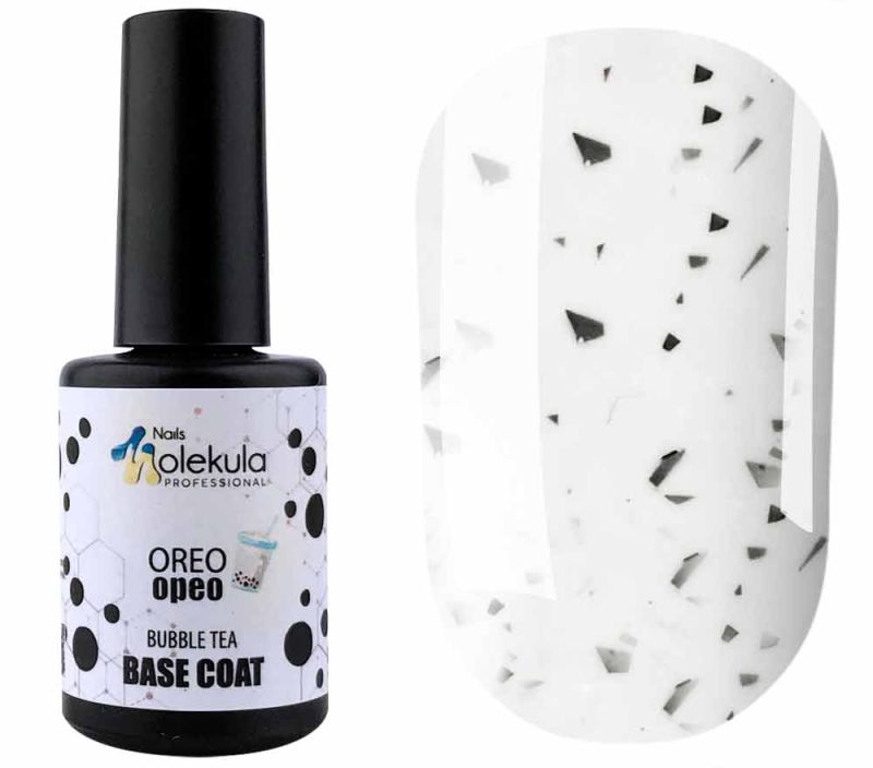 Molekula База для ногтей Base Coat Bubble Tea Oreo (орео) №BB003, 12 мл