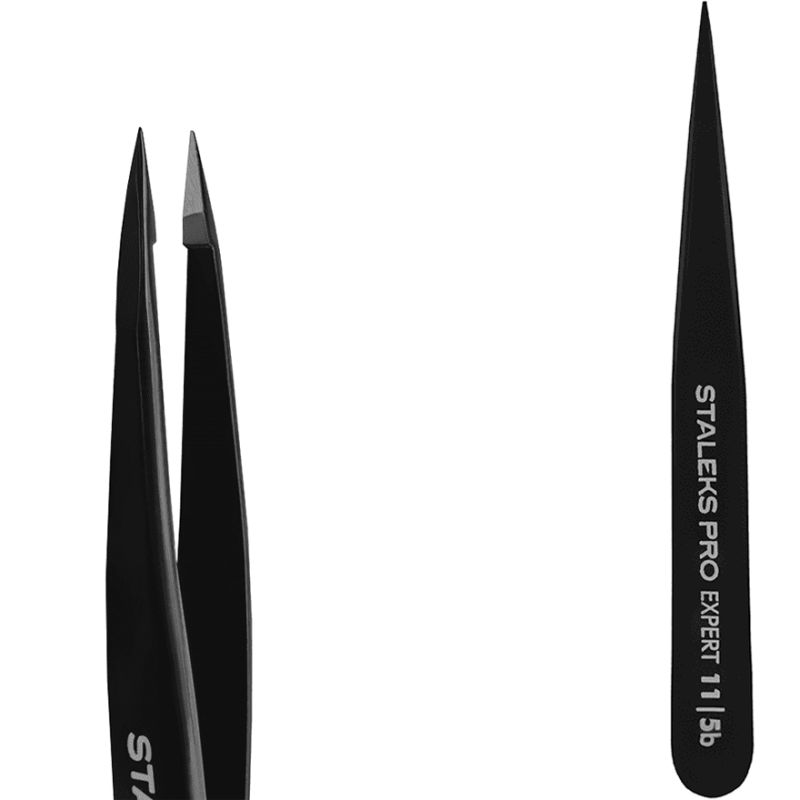Staleks Pro - Пинцет для бровей EXPERT 11 TYPE 5, точечный