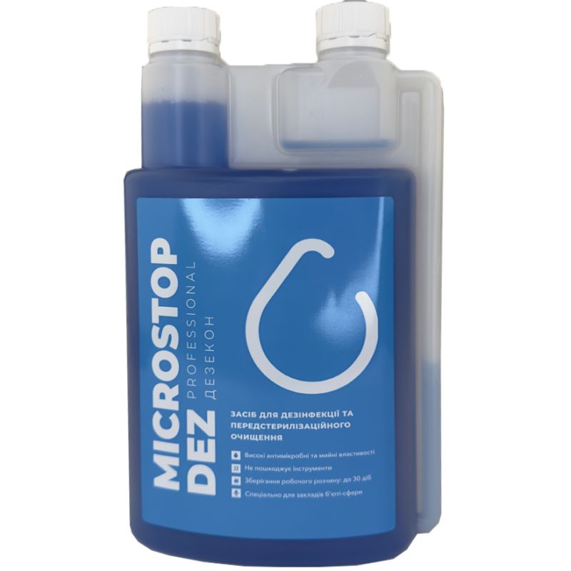 MicroSTOP Dez Professional Универсальное средство для дезинфекции и предстерилизационной очистки инструментов, 1л