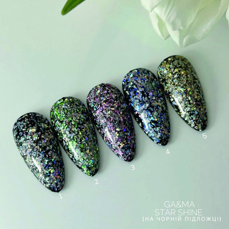 GA&MA Гель-лак Star shine 001, 5 г