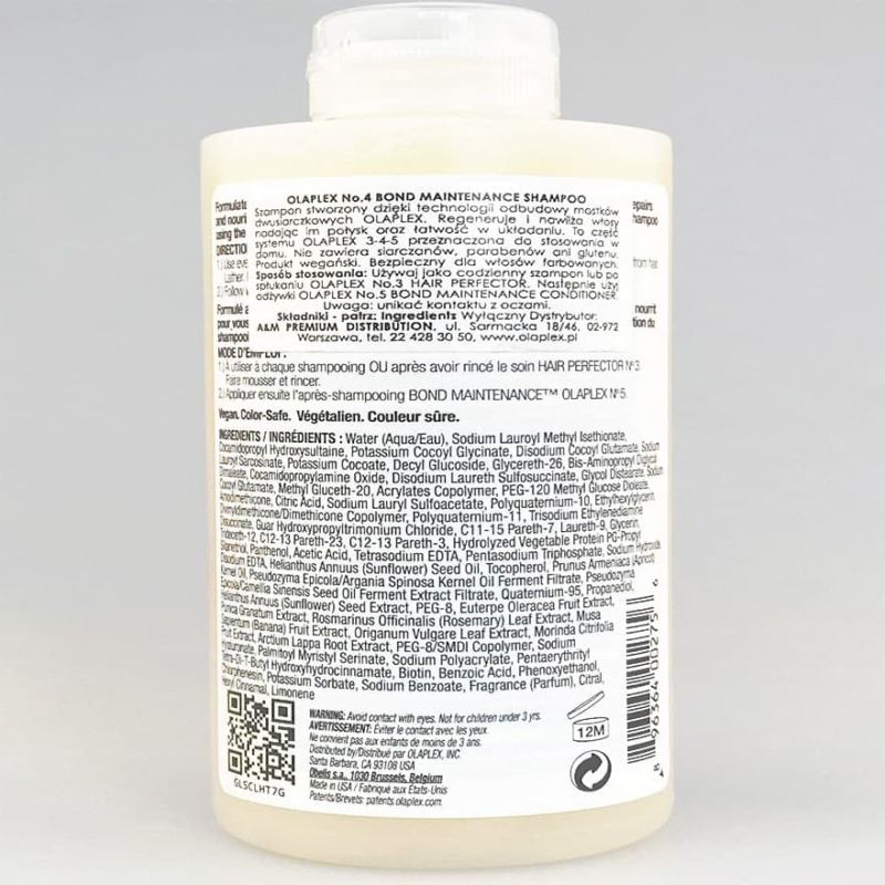 Olaplex №4 Bond Maintenance Shampoo Shampoo Hair Protection System (250 ml)