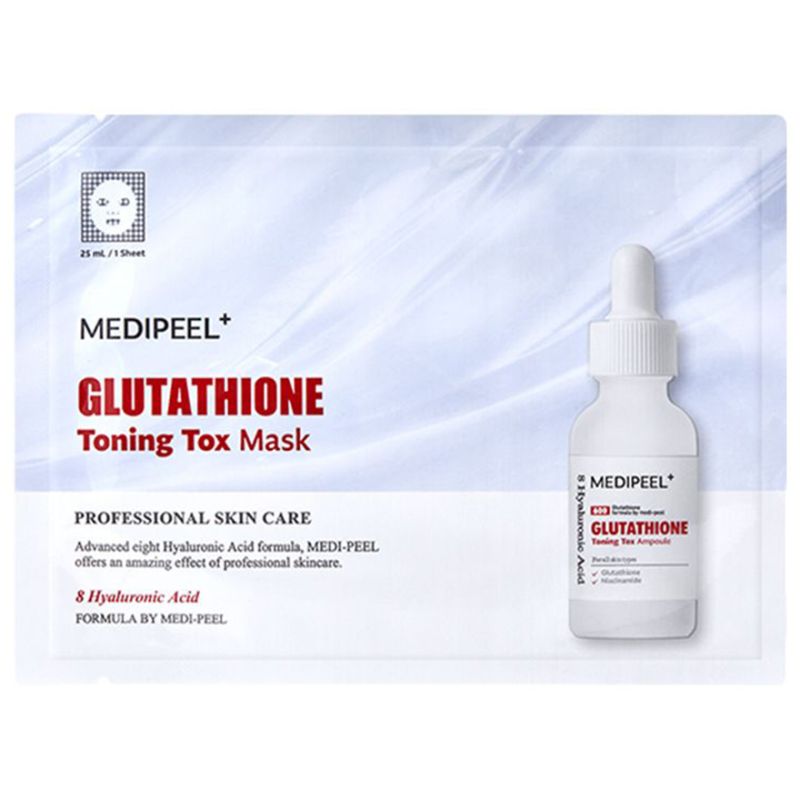 MEDI-PEEL Маска тканевая отбеливающая и тонизирующая Glutathione Toning Tox Mask, 25 мл