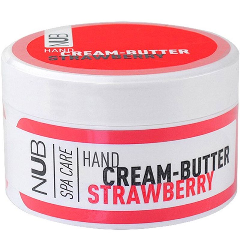NUB Spa Care Hand Cream Butter Strawberry - nourishing hand cream-butter, 200 ml
