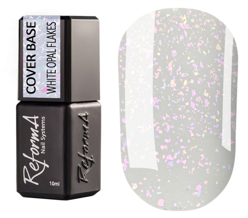 ReformA Cover Base White Flakes - base coat (opal), 10 ml