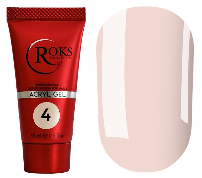 Roks Nail gel Acryl Gel No. 4, 15 ml