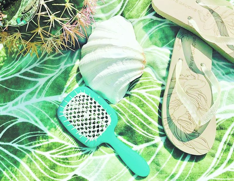Janeke Superbrush Blue & White Hairbrush