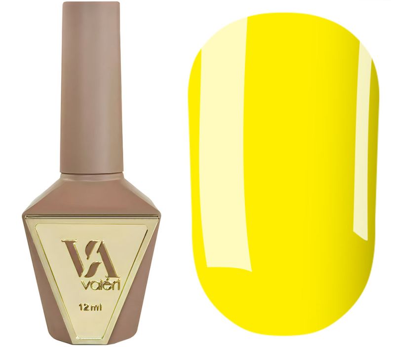 Valeri База для нігтів Rubber Base French 043 (яскраво-жовтий, неон), 12 мл