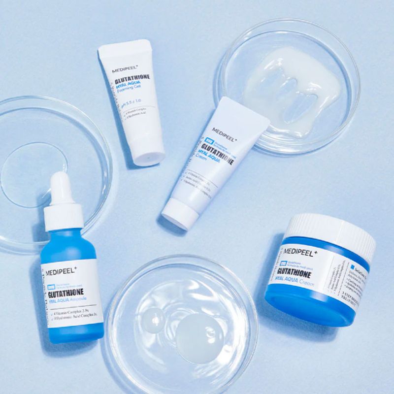 medi peel glutathione hyal aqua cream MEDI-PEEL Skin care kit with hyaluronic acid and vitamins Glutathione Hyal  Aqua Multi Care Kit buy at 1 199,00 ₴ UAH. with delivery in Ukraine,  Amoreshop