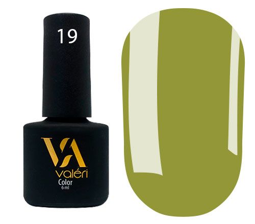Valeri Gel nail polish 019 (olive, enamel), 6 ml