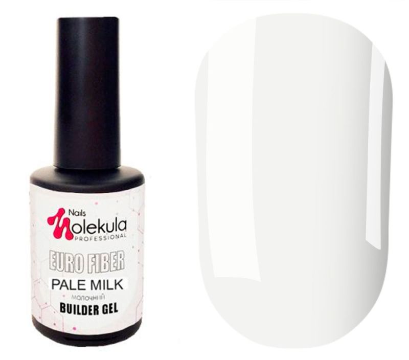 Molekula Гель-база модель Euro Fiber Gel Pale Milk (молочный), 12 мл
