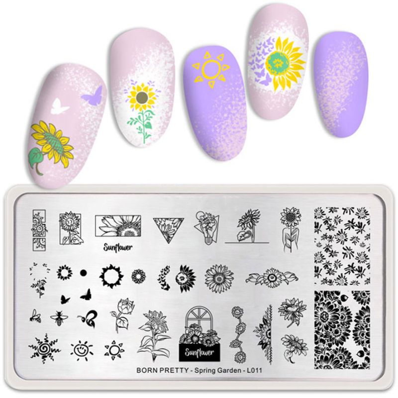 Born Pretty Stamping plate Spring Garden L011