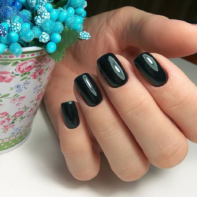 OXXI Гель-лак для ногтей №154 (темный бутылочный с микроблеском), 10 мл